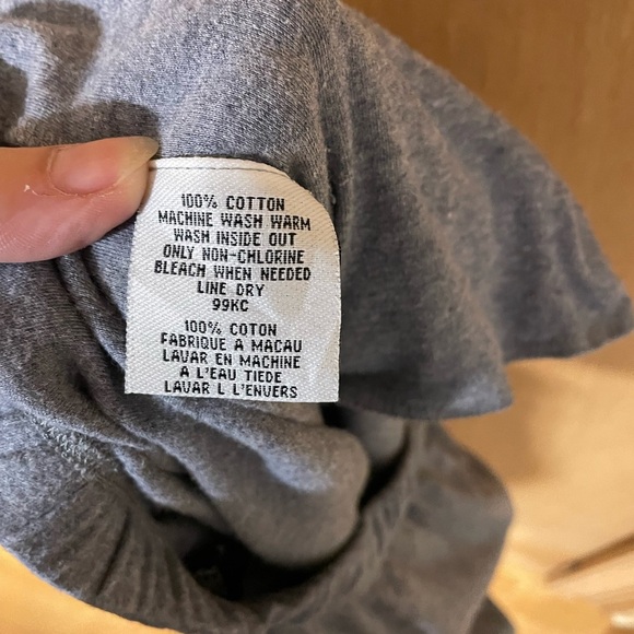 EILEEN FISHER-wide leg 100% cotton jersey pants - Picture 6 of 6